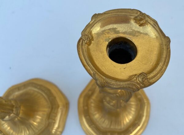 Stel verguld bronzen kandelaars
