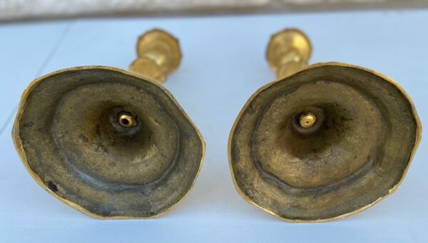Stel verguld bronzen kandelaars