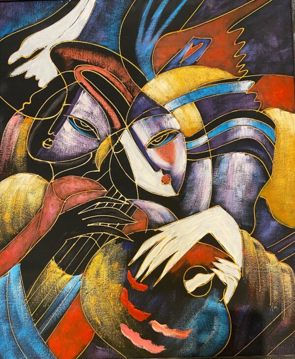 Modern schilderij - olie op doek