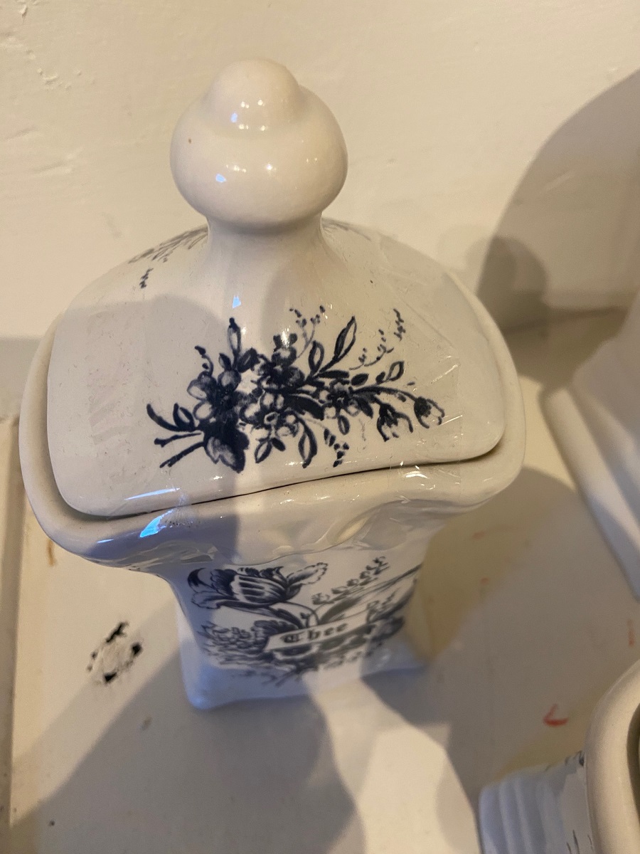 Set van 5 Delfts aardewerken potten - Afbeelding 4