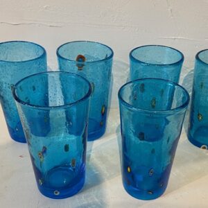 Stel 6 blauwe Leonardo glazen