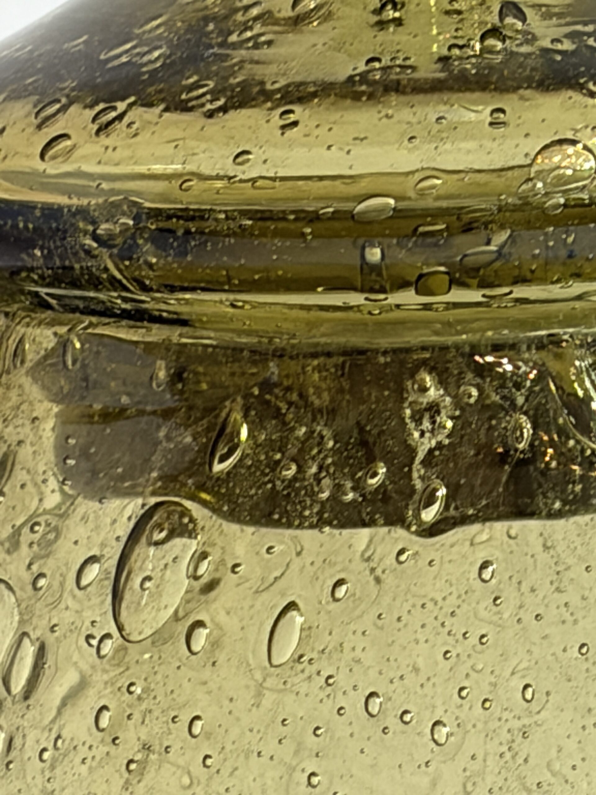 Vintage bullé glazen bonbonnière met deksel — vermoedelijk Biot, Frankrijk - Afbeelding 15