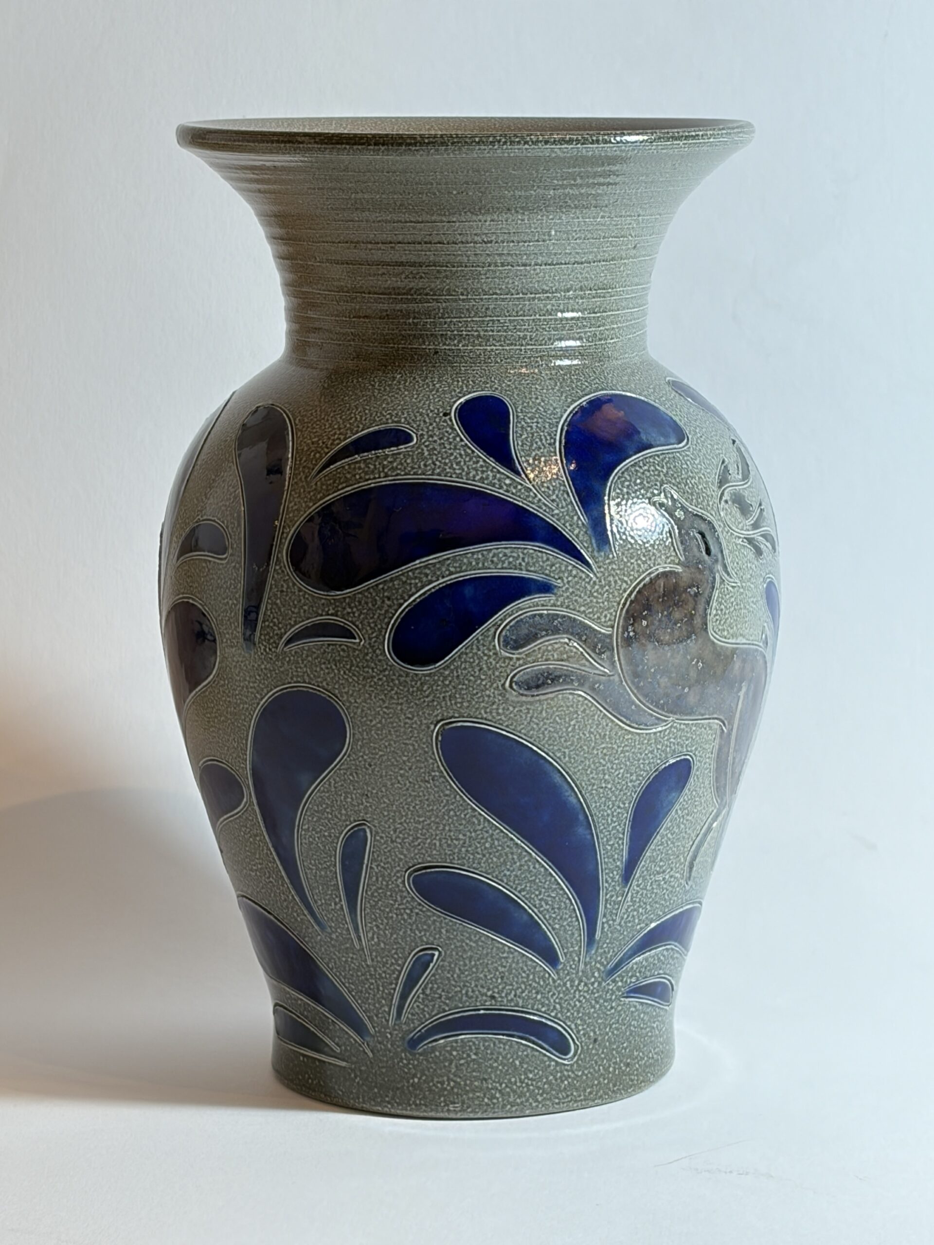 Duitse studio-keramiek vaas met haas – ca. 1970-1990 - Afbeelding 2