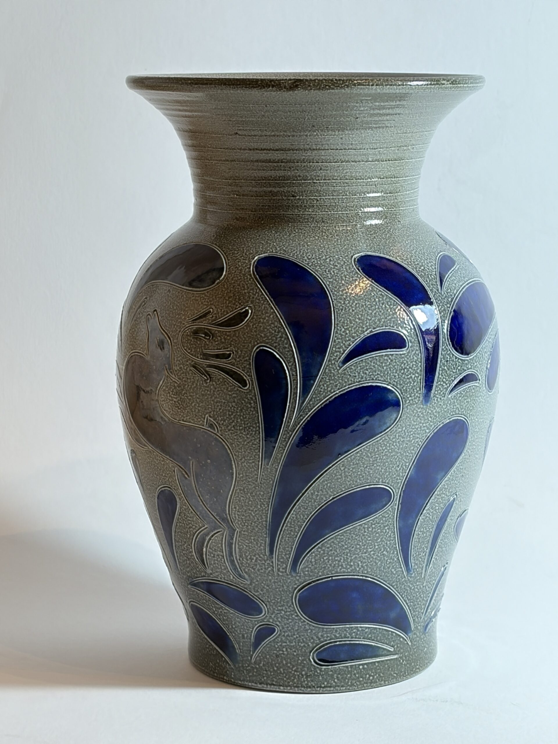 Duitse studio-keramiek vaas met haas – ca. 1970-1990 - Afbeelding 4