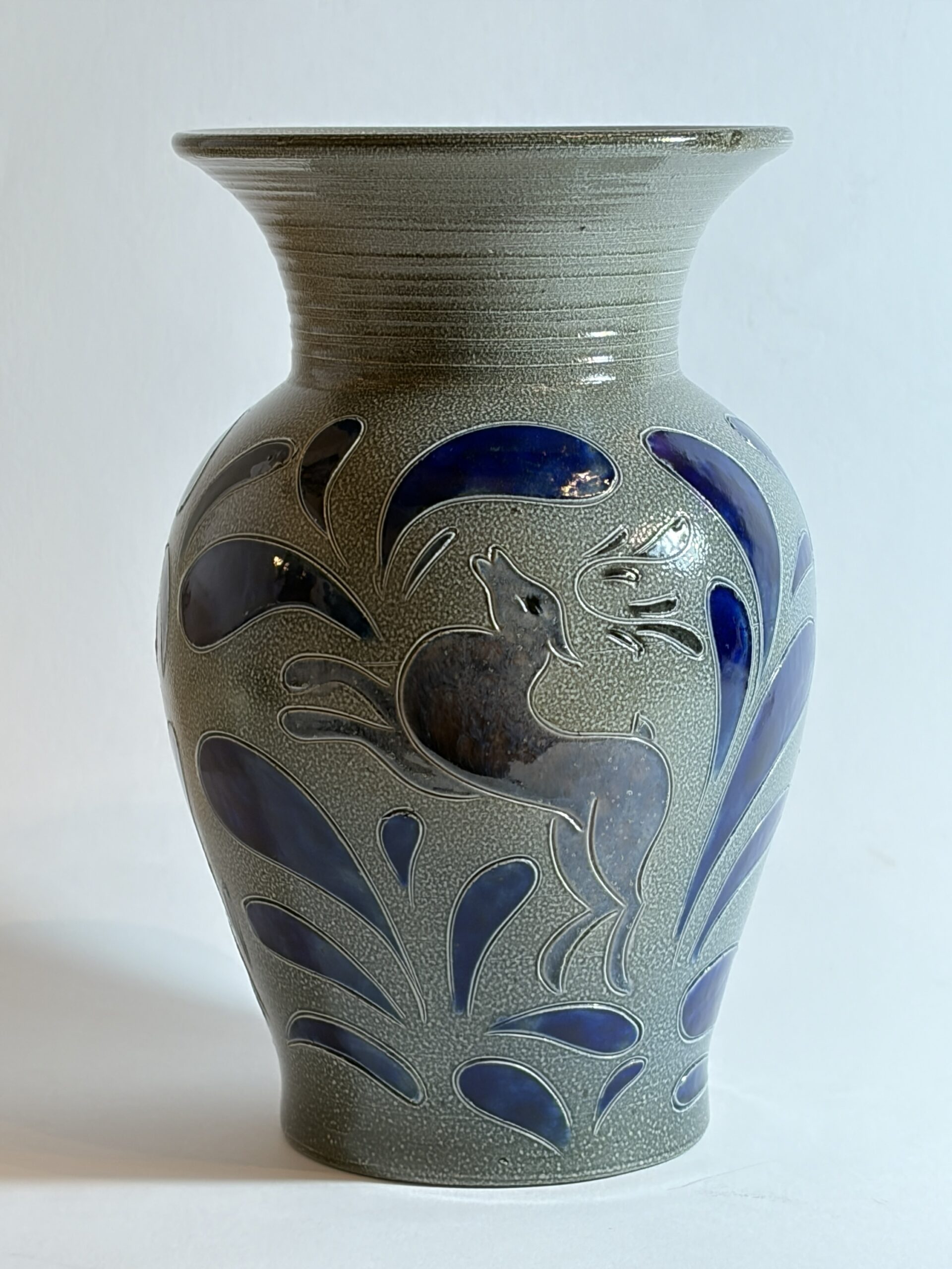 Duitse studio-keramiek vaas met haas – ca. 1970-1990 - Afbeelding 5