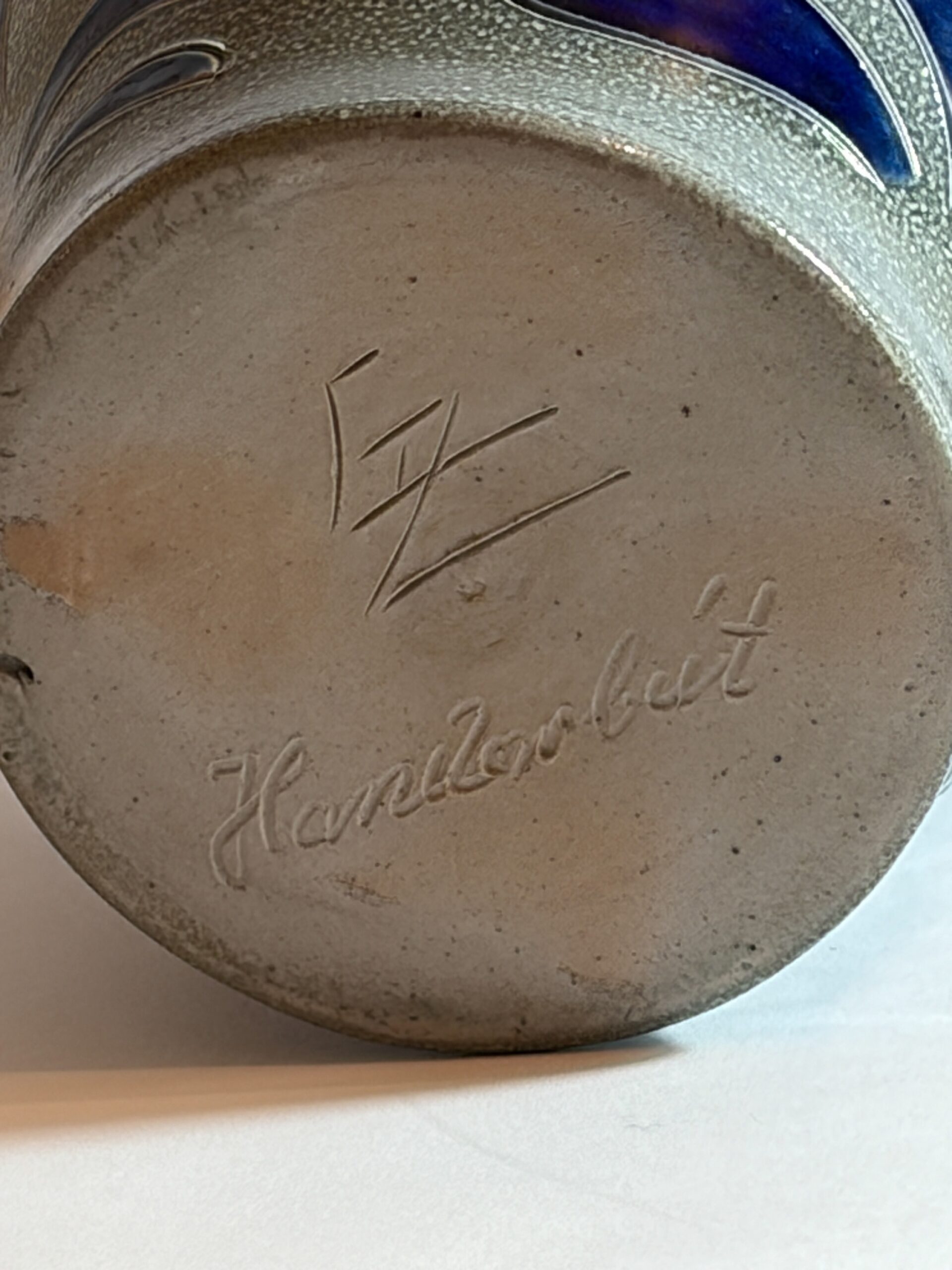 Duitse studio-keramiek vaas met haas – ca. 1970-1990 - Afbeelding 7