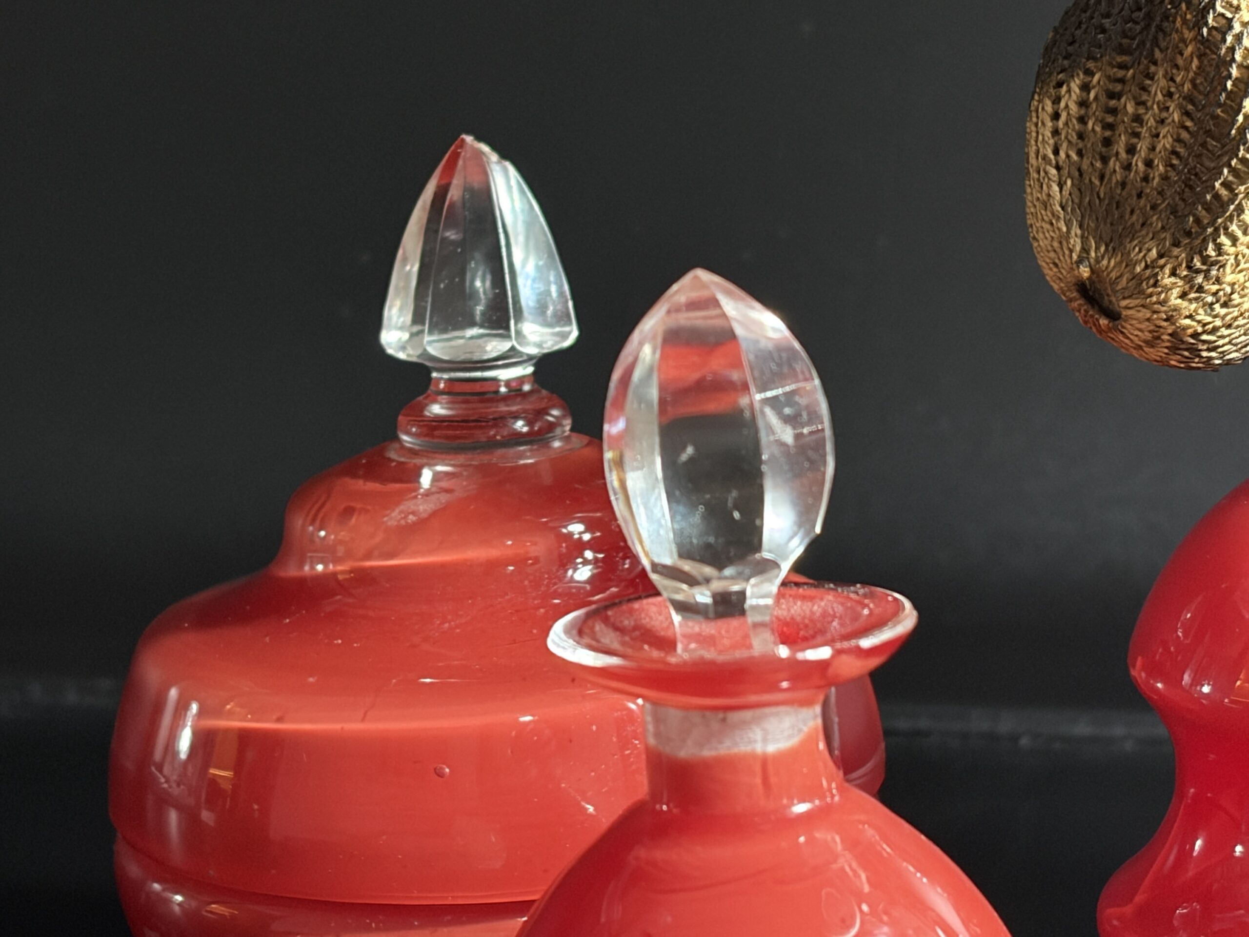 Prachtige set van 5 antieke glazen parfumflessen – Jaren 1920-1930 - Afbeelding 4
